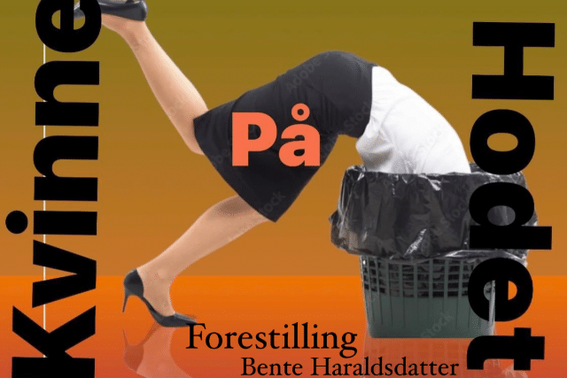 kvinne på hodet